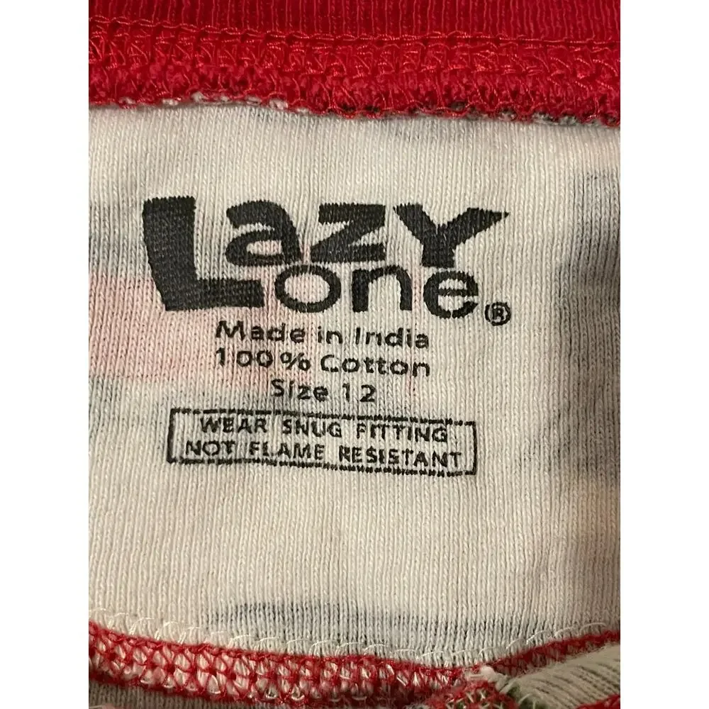 Lazy One Caboose Train Flapjack Union Suit Boys 12 Cotton One Piece Pajama PJs